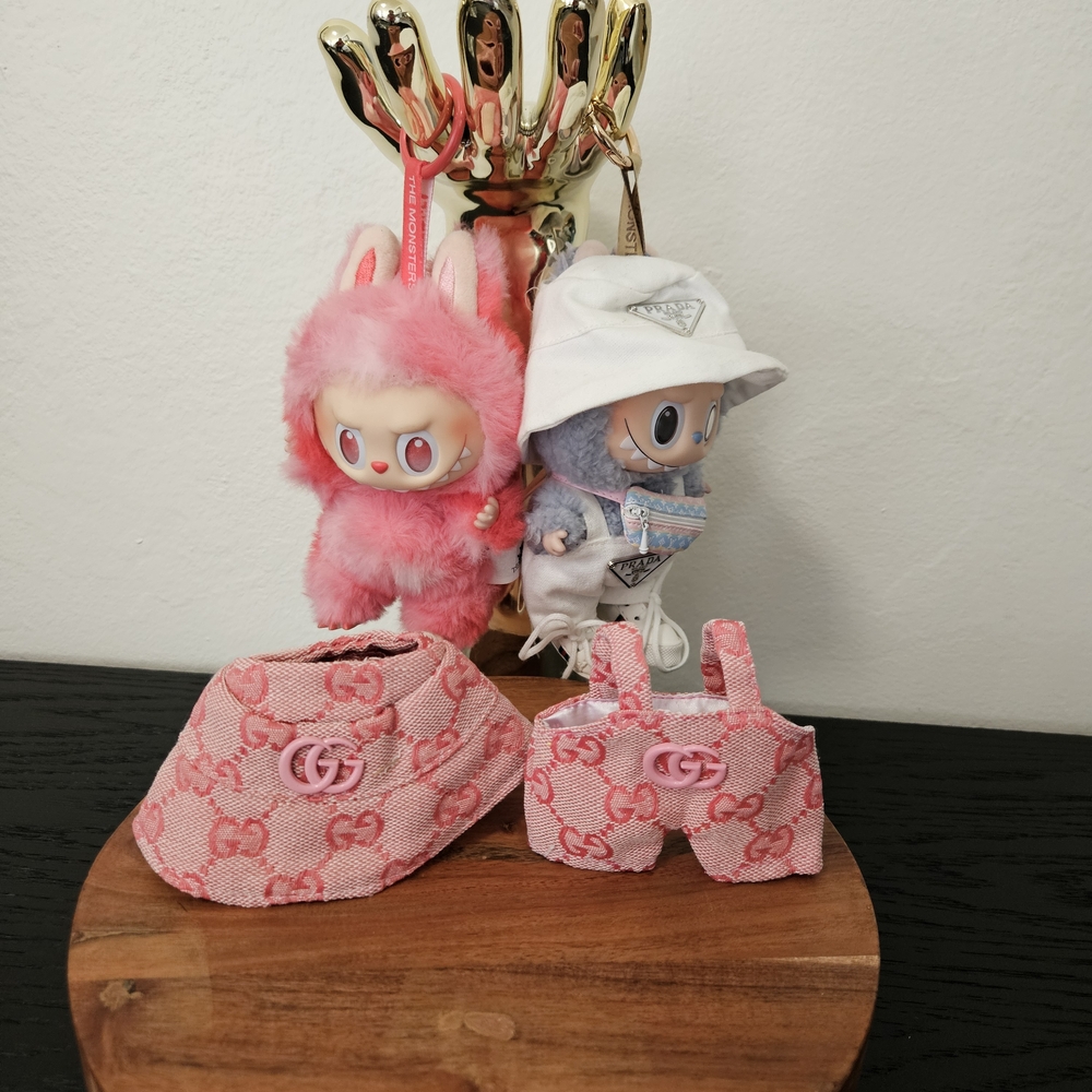 Labubu - Pink GG Monogram 2-piece set (Doll not included)